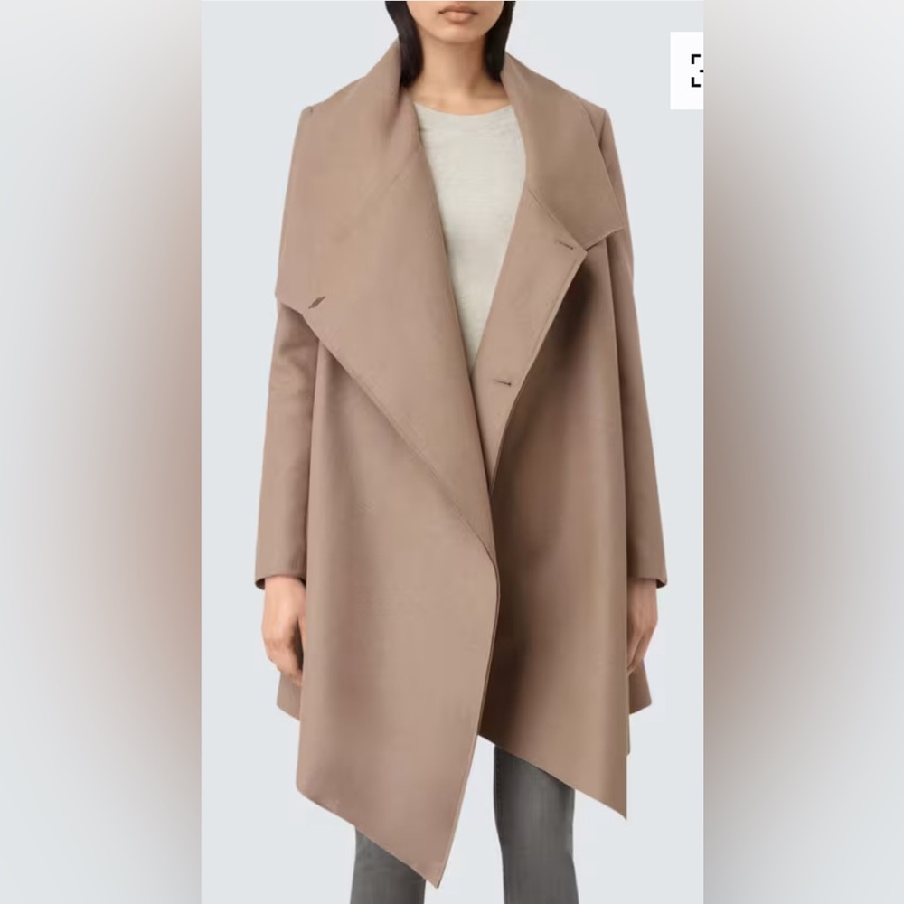 All Saints Women's Taupe Cape Coat
